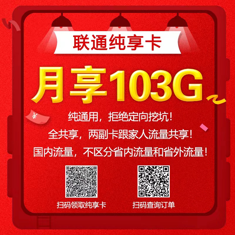 中国联通流量王纯享版103g超大流量卡(图1)