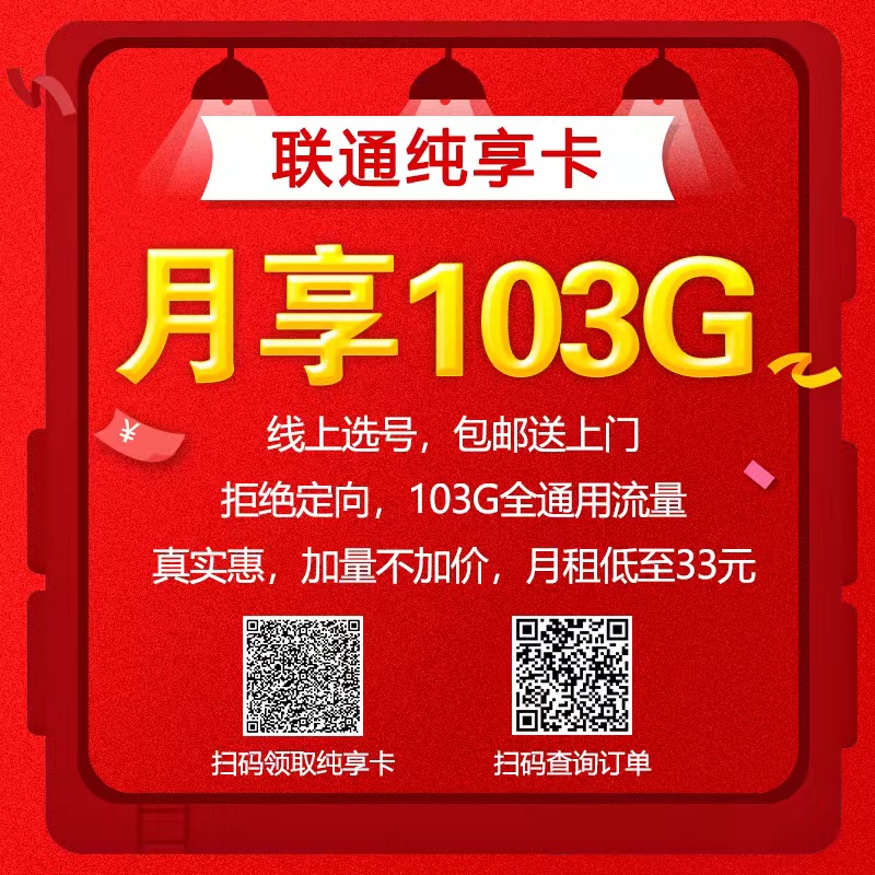 广东流量王纯享版套餐详细说明：103G通用流量，100分钟通话，永久套餐(图1)